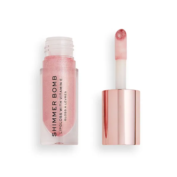 Makeup Revolution Shimmer Bomb trblietavý lesk na pery odtieň Glimmer 4.6 ml
