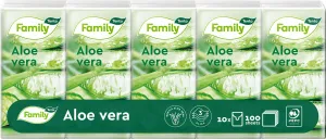 Tento Family Sensitive Aloe Vera hygienické vreckovky 3 vrstvové 10 x 10 ks