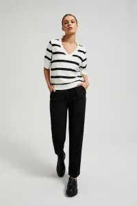 Marisse Women's Sweatshirt Z-Bl-4510 Black_Off White
