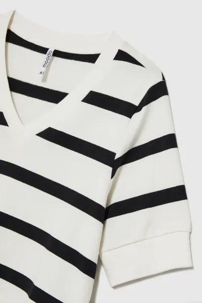 Marisse Women's Sweatshirt Z-Bl-4510 Black_Off White