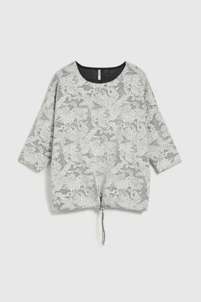 Marisse Women's Sweatshirt Z-Bl-4508 Black_White