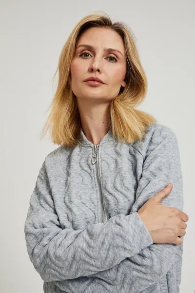Marisse Women's Sweatshirt Z-Bl-4506 L.Grey