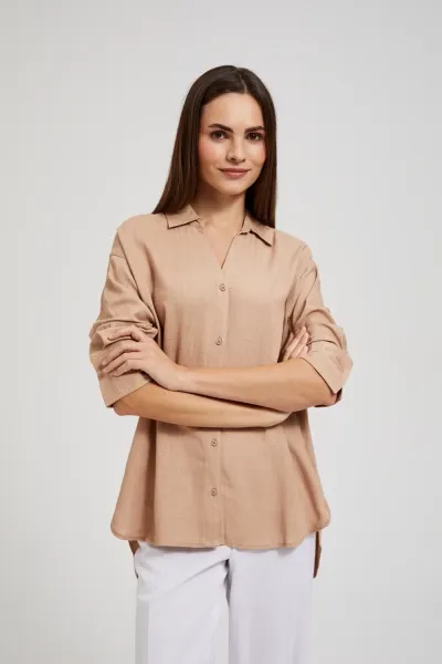 Marisse Women's Shirt L-Ko-4349 Coffee