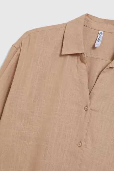 Marisse Women's Shirt L-Ko-4349 Coffee