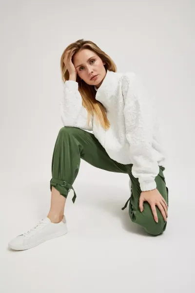 Marisse Women's Sweatshirt L-Bl-4318 Off White