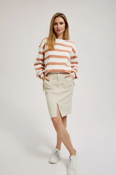 Marisse Women's Sweatshirt L-Bl-4313 L.Brown
