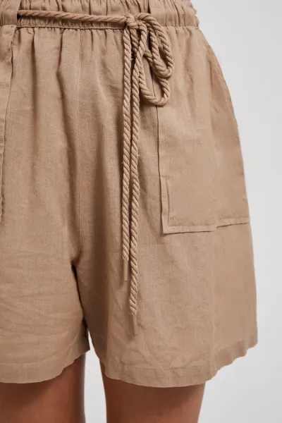 Marisse Women's Shorts L-Sh-4313 Coffee