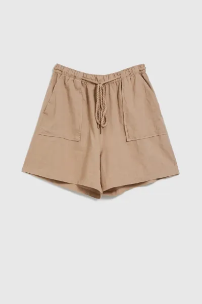 Marisse Women's Shorts L-Sh-4313 Coffee