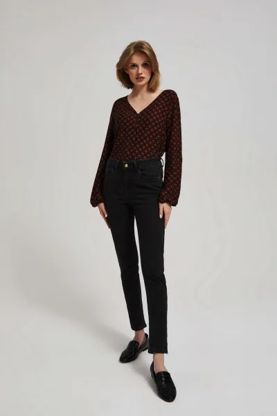 Marisse Blouse With A Geometric Pattern