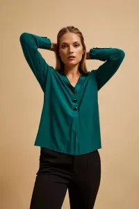 Marisse Emerald V-Neck Shirt