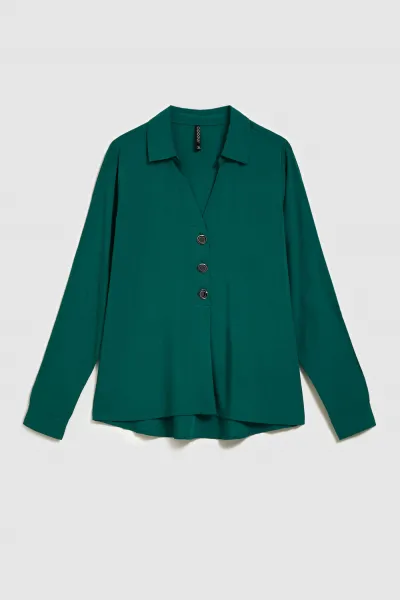 Marisse Emerald V-Neck Shirt