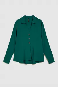 Marisse Emerald V-Neck Shirt