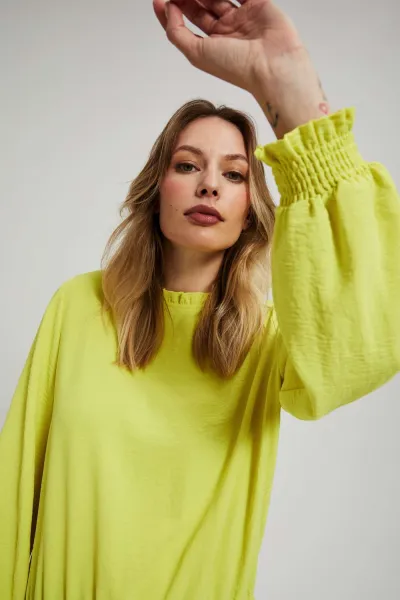 Marisse Plain Lime Shirt