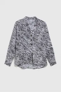 Marisse Black And White V-Neck Shirt
