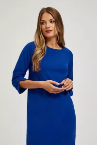 Marisse Trapeze Dress With 3/4 Sleeves, Blue