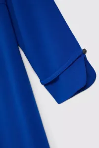 Marisse Trapeze Dress With 3/4 Sleeves, Blue