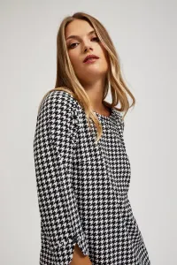 Marisse Black Houndstooth Dress