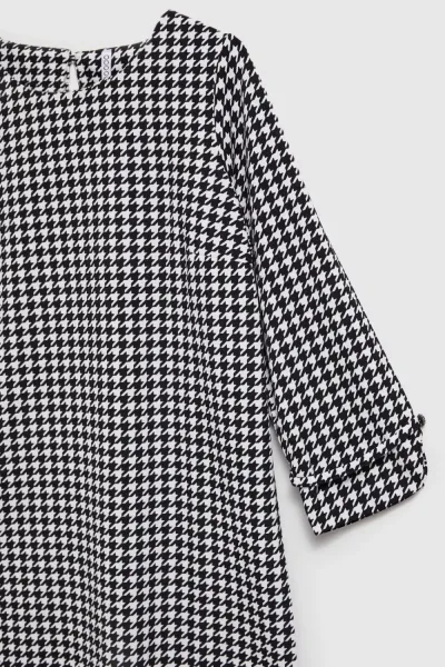 Marisse Black Houndstooth Dress