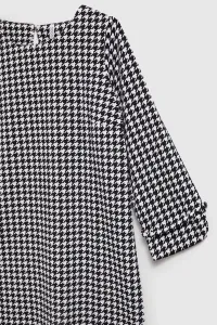 Marisse Black Houndstooth Dress
