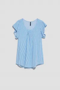 WOMEN'S SHIRT L-KO-4036 BÍLÁ_FRESH BLUE