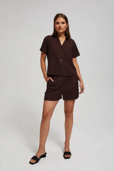 Marisse Women's Shorts L-Sh-4012 D.Oak