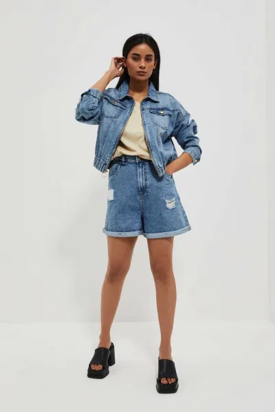 Marisse Women's Shorts L-Sh-4004 Blue