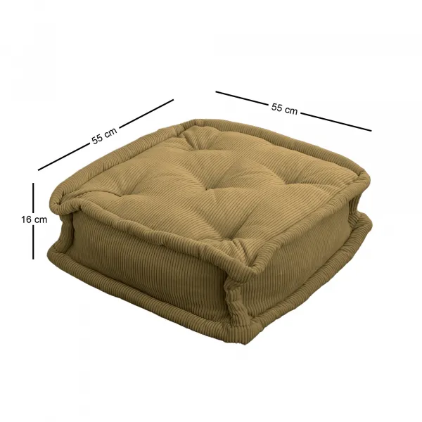 Hanah Home Vankúš na podlahu BISKUVI khaki