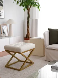 Hanah Home Taburet CAPRAZ Altin krémový