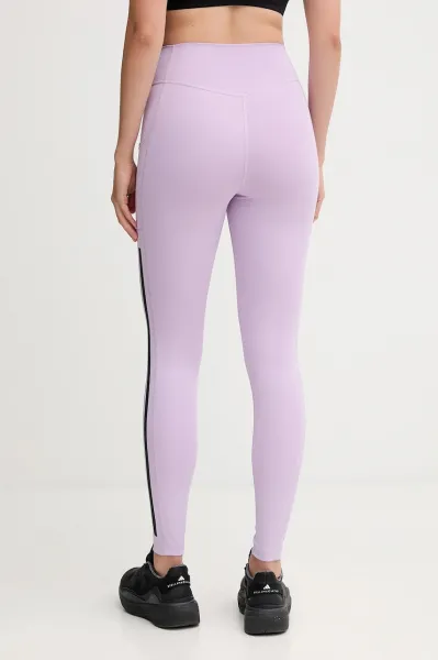 adidas OPTIME 3-STRIPES FULL-LENGTH 1/1 Dámske legíny, fialová, veľkosť