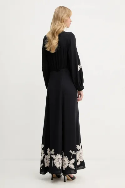 Vlnená sukňa Forte Forte tmavomodrá farba, maxi, áčkový strih, 14040.my.dress