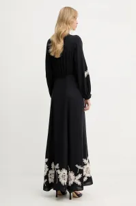 Vlnená sukňa Forte Forte tmavomodrá farba, maxi, áčkový strih, 14040.my.dress