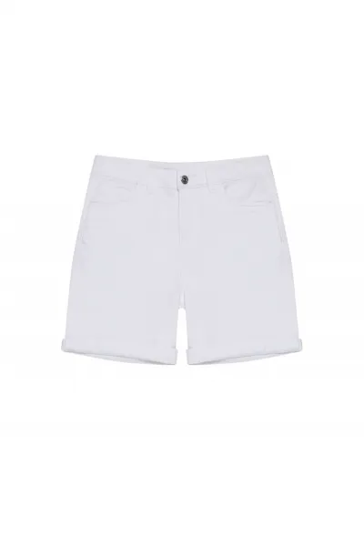 White plain shorts Moodo