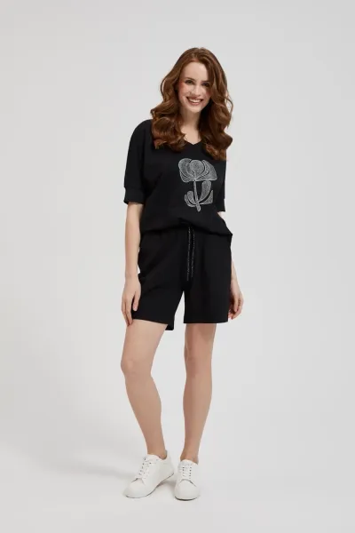 Marisse Women's Shorts L-Sh-4301 Black
