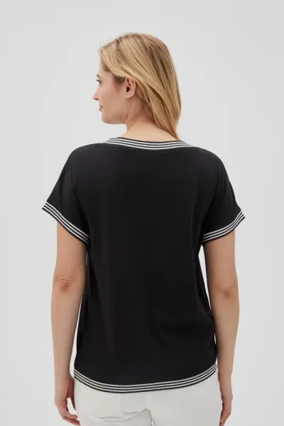 Marisse Women's T-Shirt L-Ts-4637 Black