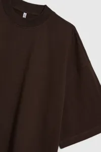 Marisse Plain Oversize Brown Blouse