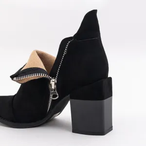 Resti Black women's boots with cutouts Plinara