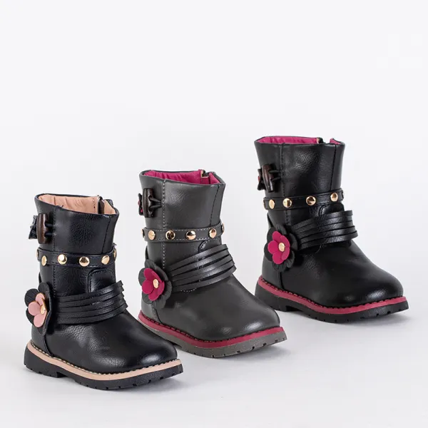 Resti Gray children's boots made of eco leather Kisso - Footwear