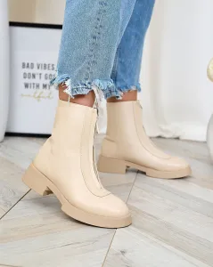 Resti Women's beige Etiuse flat heeled boots