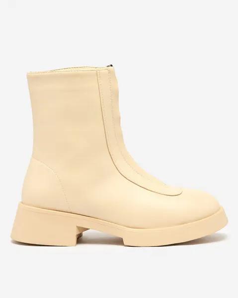 Resti Women's beige Etiuse flat heeled boots