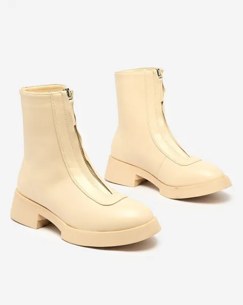 Resti Women's beige Etiuse flat heeled boots