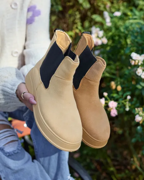 Resti Beige women's boots a'la snow boots Uteris