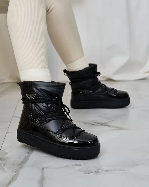 Resti Women's slip-on boots a'la snow boots in black Nevsone