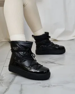 Resti Women's slip-on boots a'la snow boots in black Nevsone