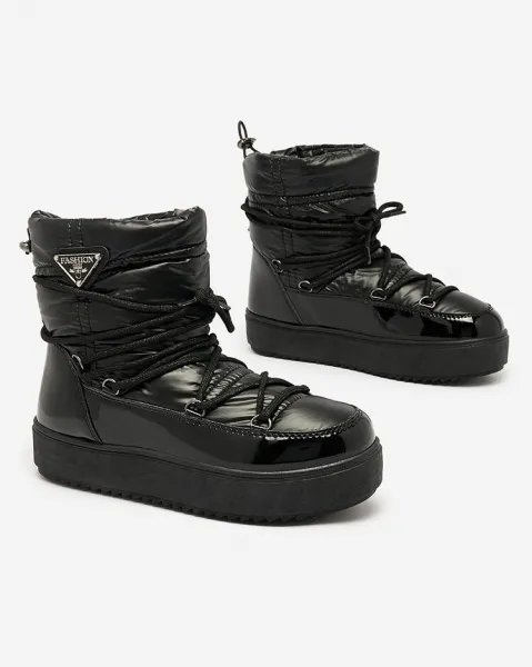 Resti Women's slip-on boots a'la snow boots in black Nevsone