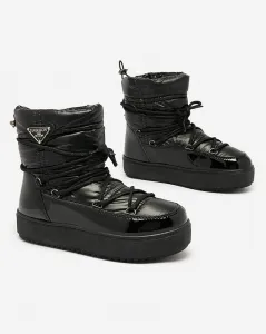 Resti Women's slip-on boots a'la snow boots in black Nevsone