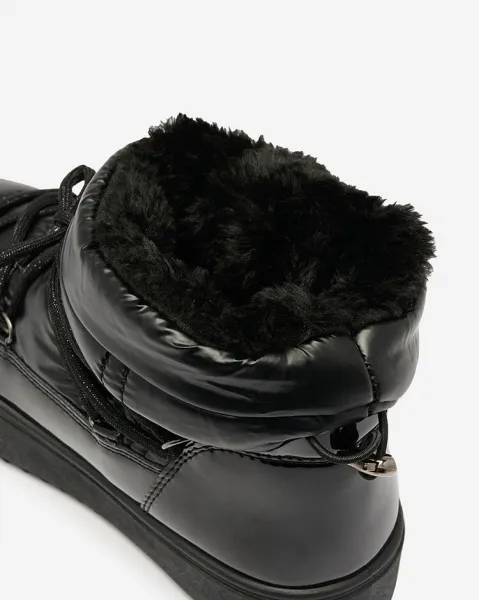 Resti Women's slip-on boots a'la snow boots in black Nevsone