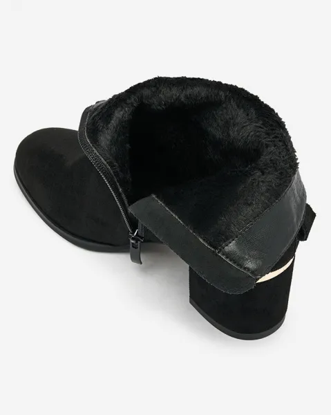 Resti Women's low stiletto boots in black Dogdas
