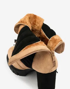 Resti Light brown women's insulated Sehhra post boots