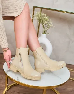 Resti Beige matte Hedaheh women's boots