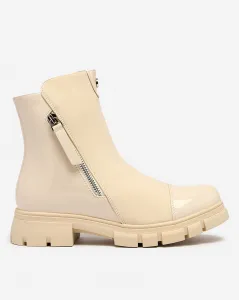 Resti Beige matte Hedaheh women's boots